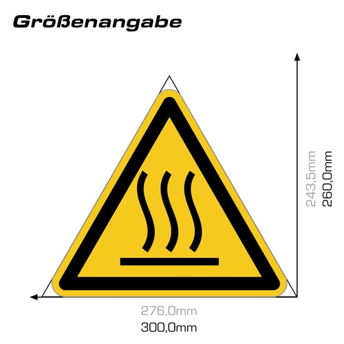 Sicherheitsaufkleber heiße