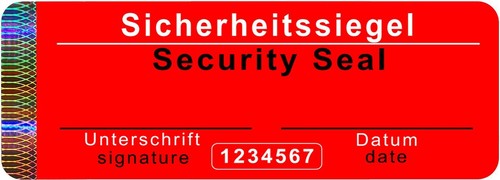 Sicherheitssiegel mit