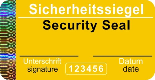 Sicherheitsetiketten mit
